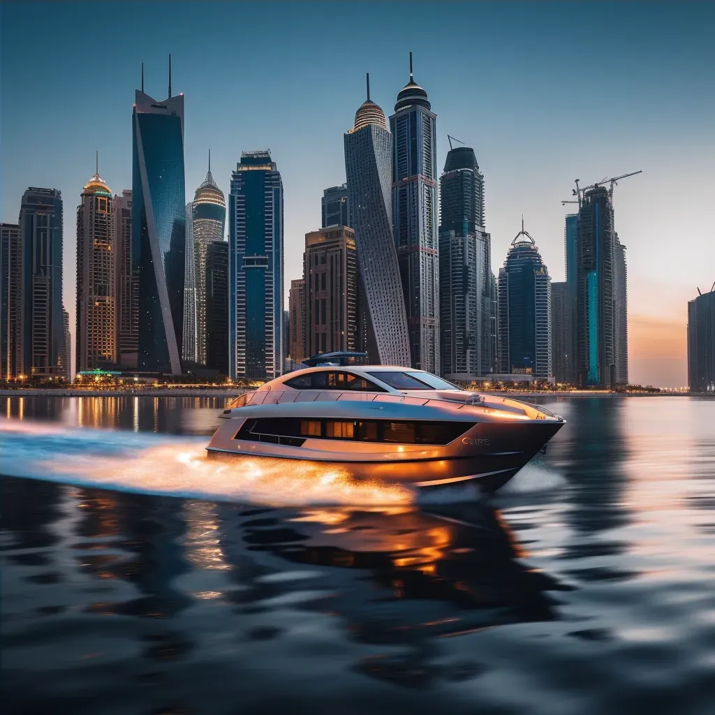 Hydrofoil ferry in Dubai Marina - Image 4