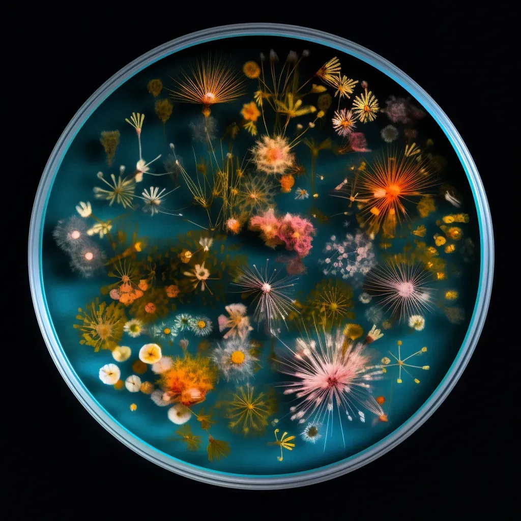 Bacterial colonies petri dish illustration - Image 1