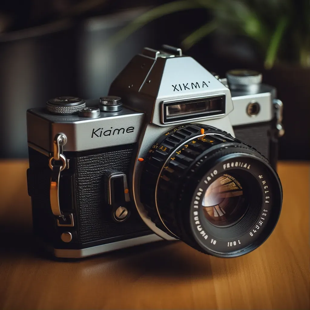 Vintage film camera collection in black and white - Image 1