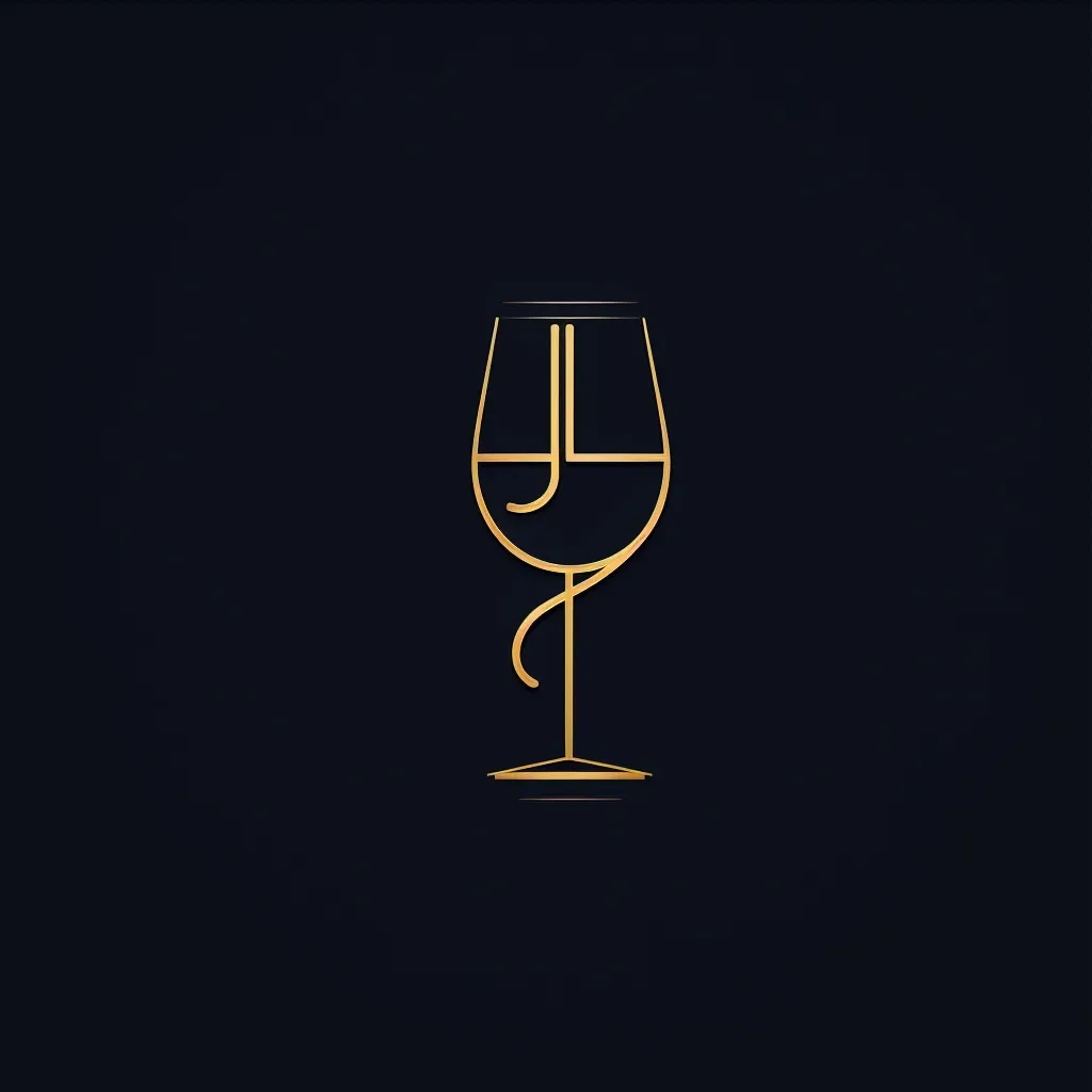 Wine Glass and Musical Note Logo