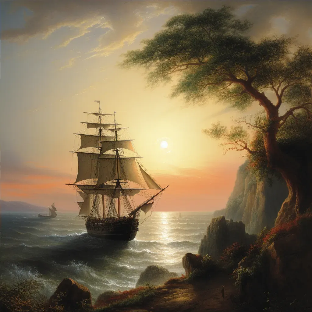 Image of a ship crossing the horizon representing journey into the unknown - Image 4