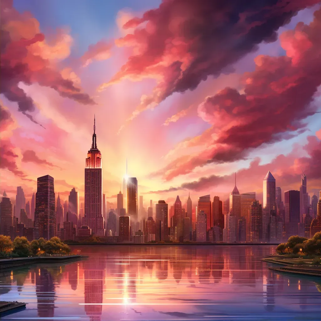 New York City sunset skyline - Image 2