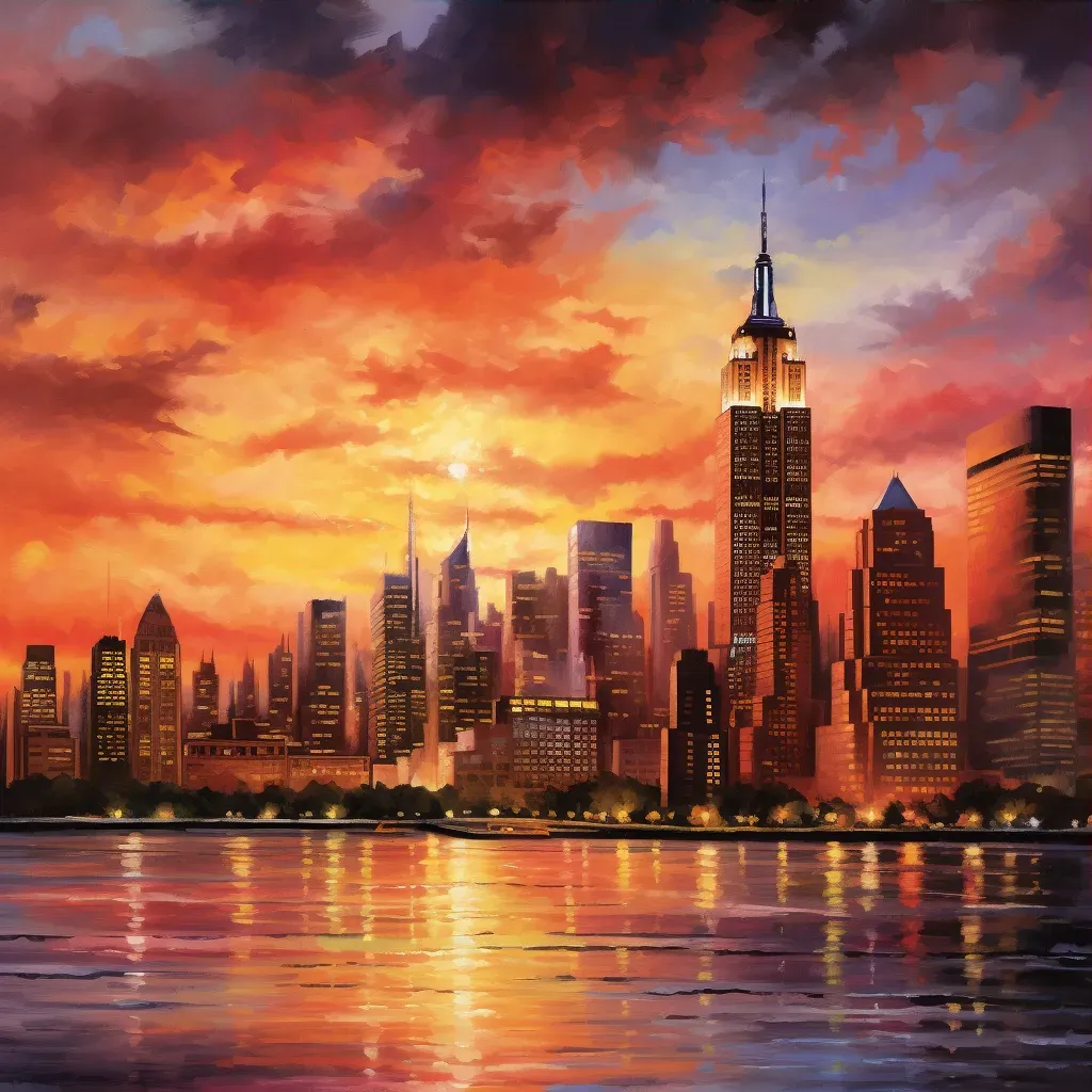 New York City sunset skyline - Image 3