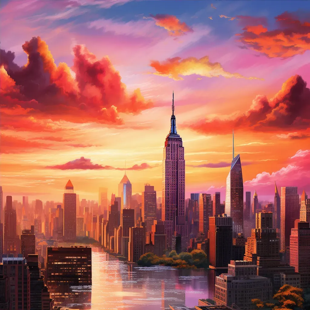 New York City sunset skyline - Image 4