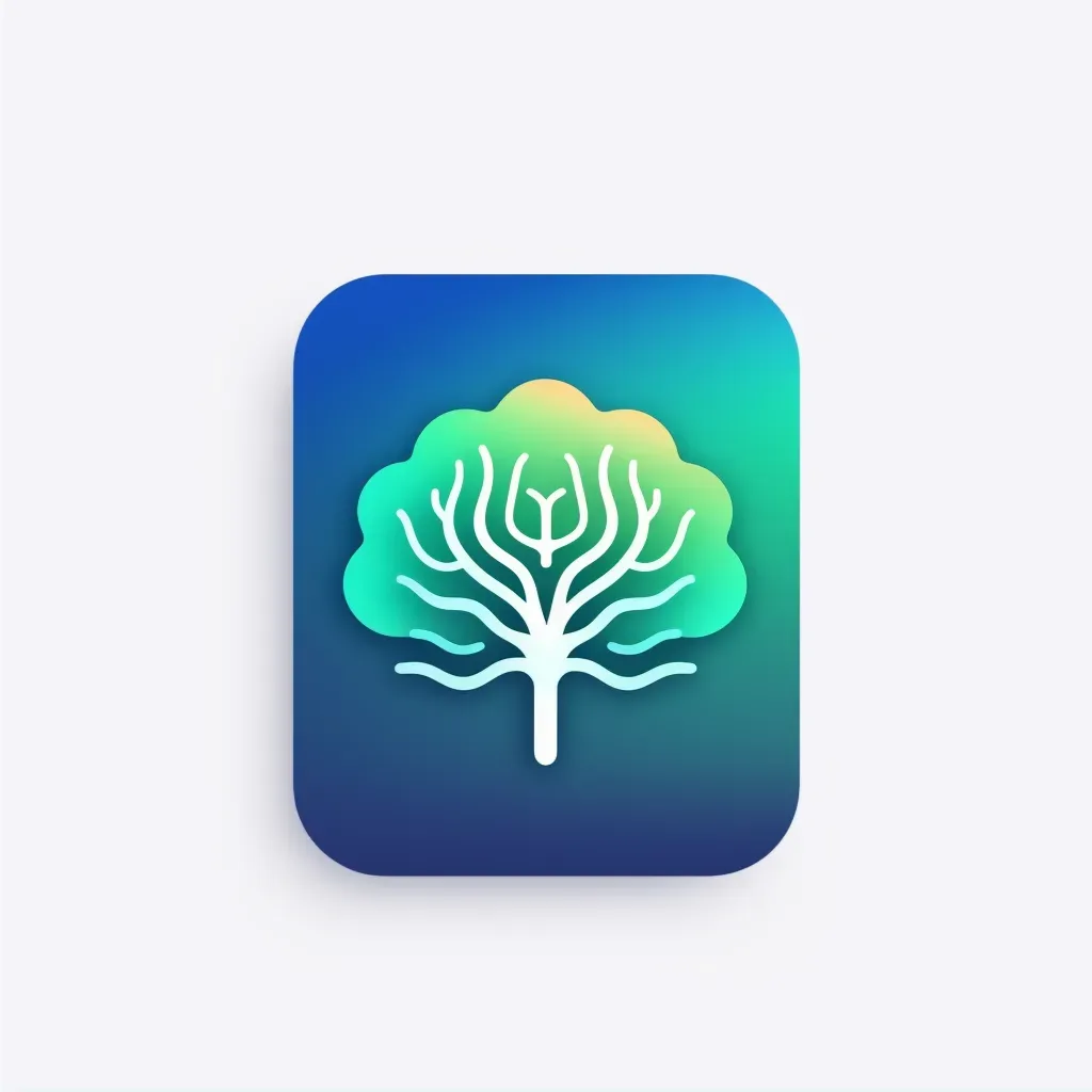 Modern and abstract brain icon mental health app logo in green and blue colors - Image 2