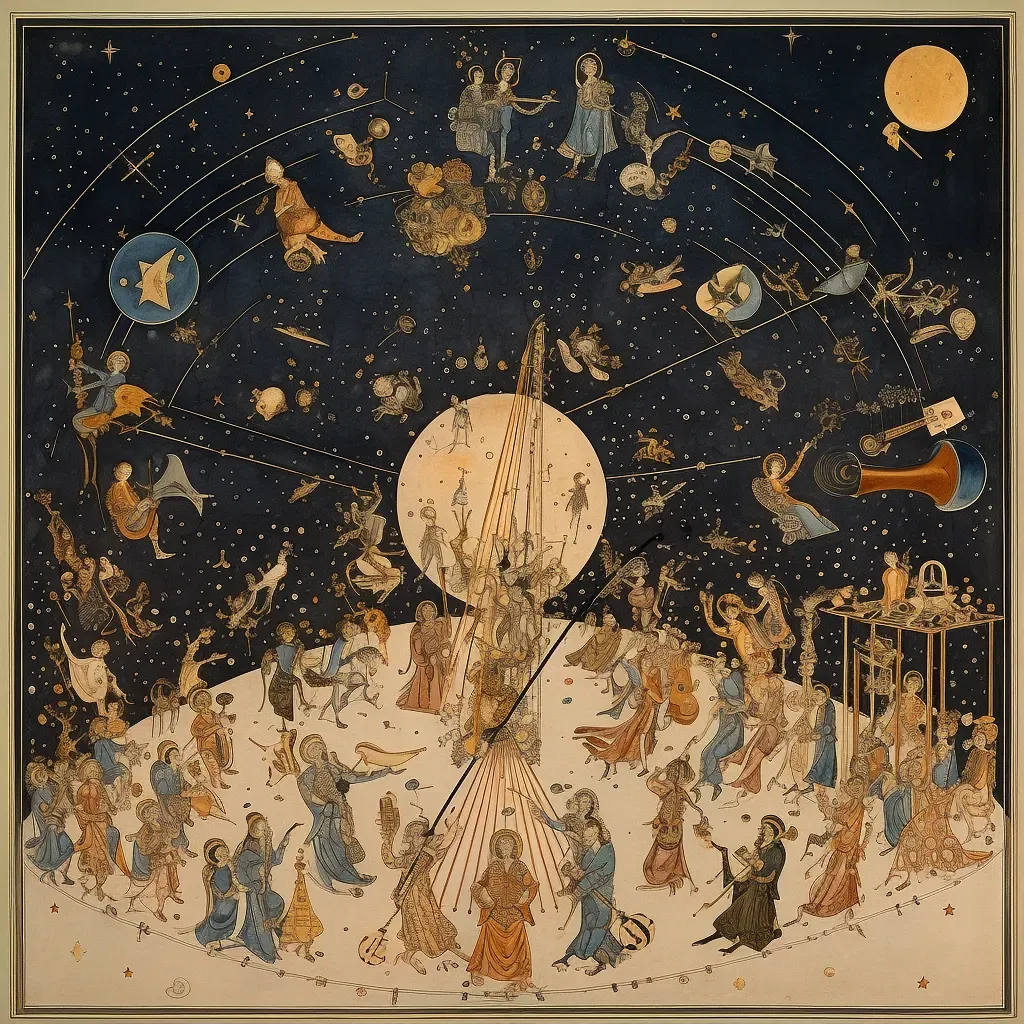 Harmonious image of planets and stars as instruments in a celestial orchestra - Image 2