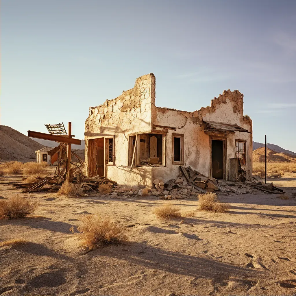 Desert Ghost Town Ruins