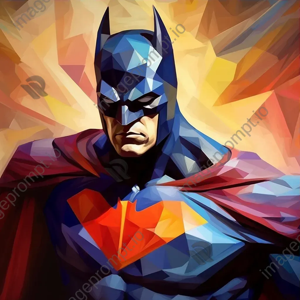 Pop art-styled low poly superhero - Image 3