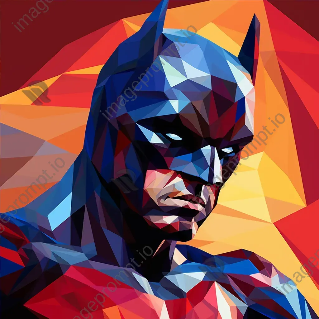 Pop art-styled low poly superhero - Image 4