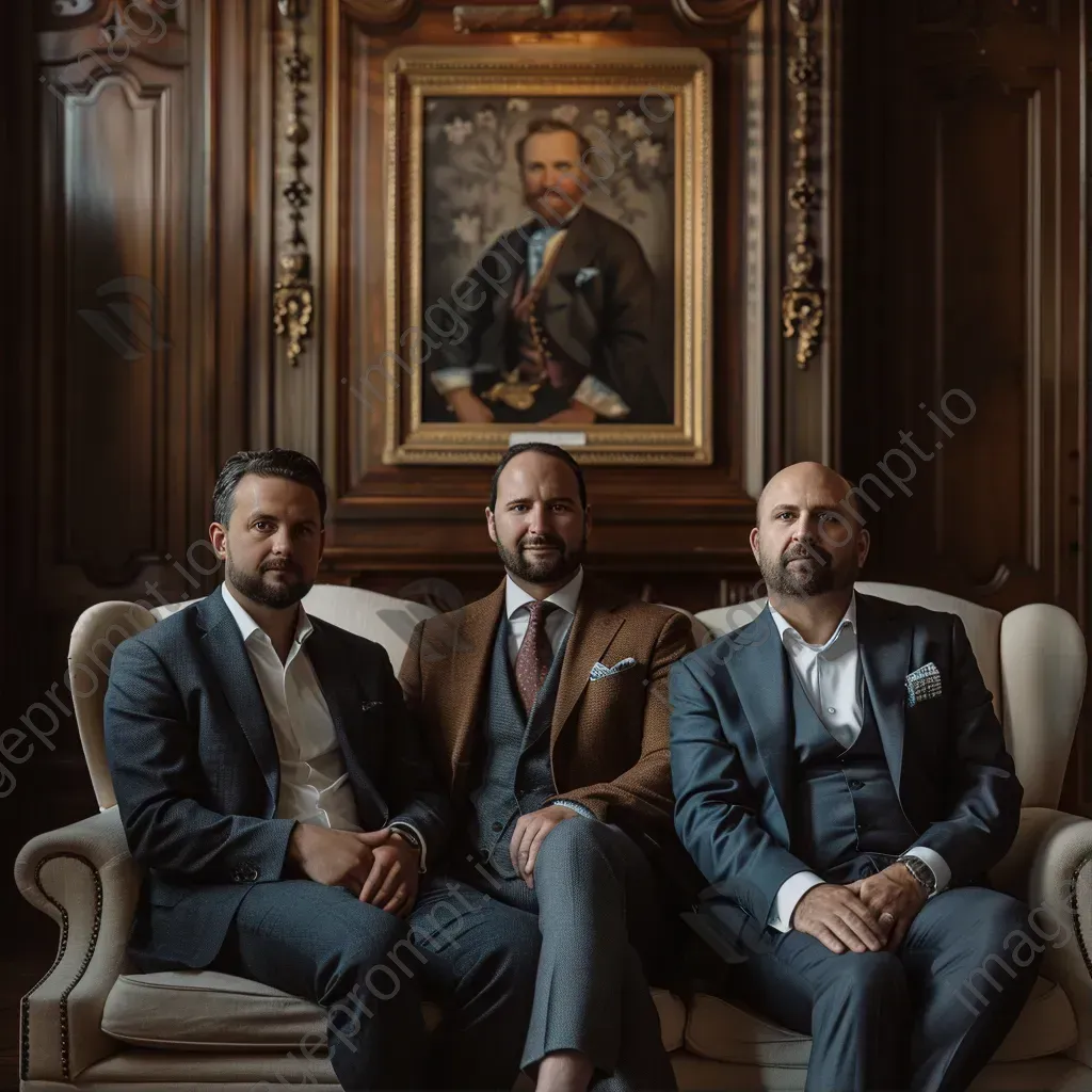 Classic portrait of company founders - Image 1