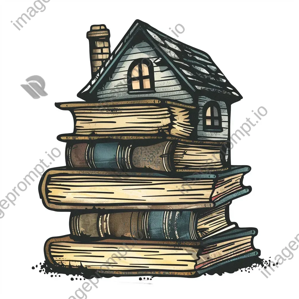 Rustic Reads Vintage Bookstore Emblem Logo - Image 4