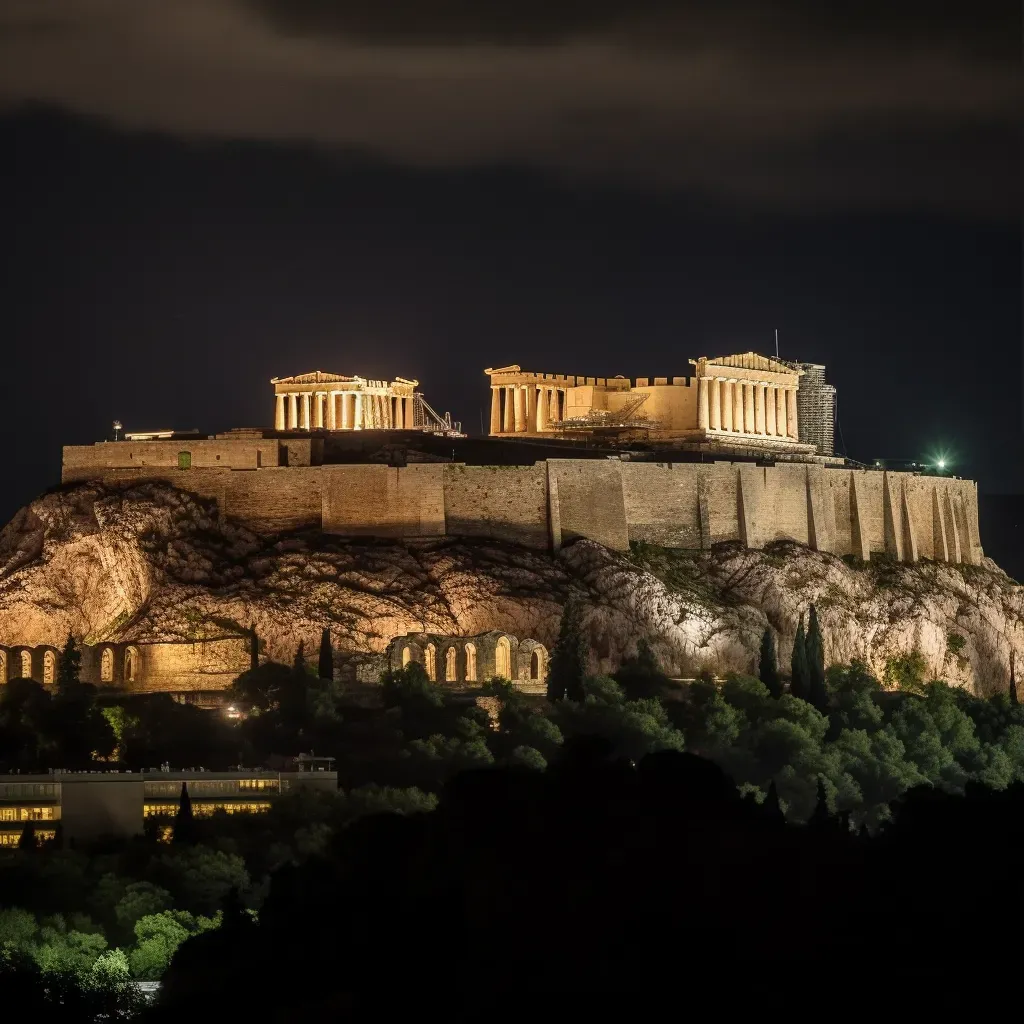 Athens Acropolis night - Image 1