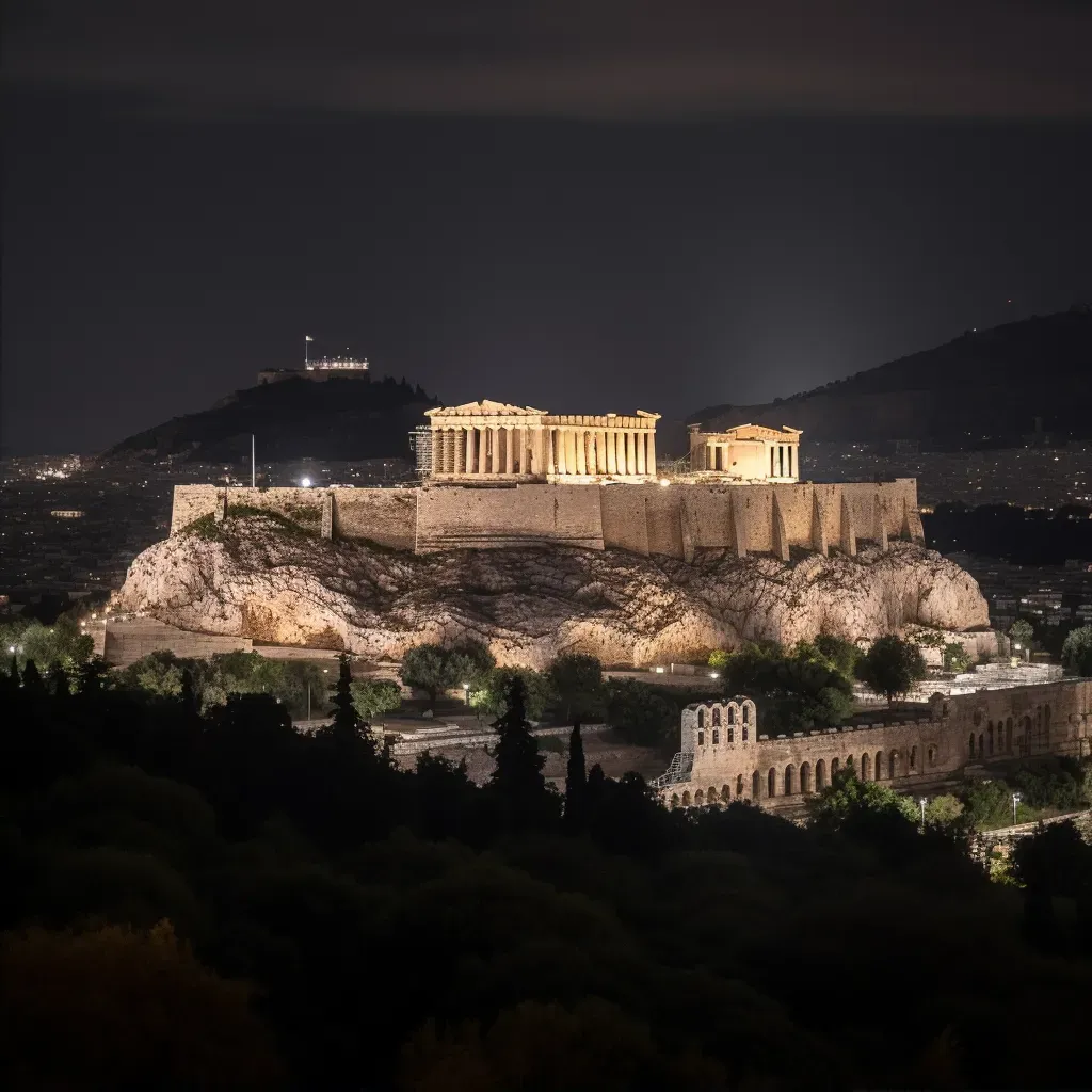 Athens Acropolis Night