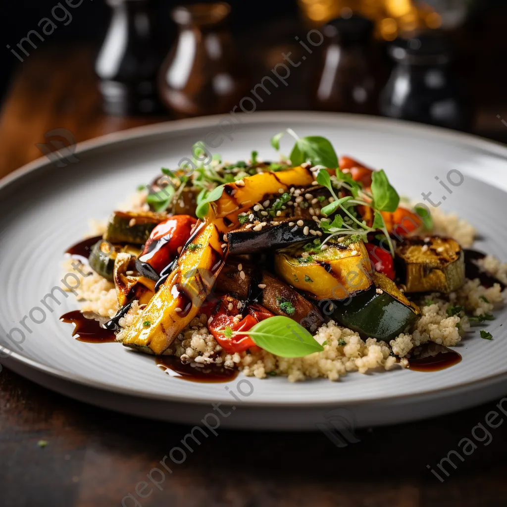 Gourmet vegetarian dish with quinoa and roasted vegetables - Image 2