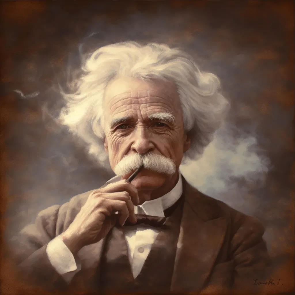 Personality holding pipe with signature white hair and mustache - Image 3