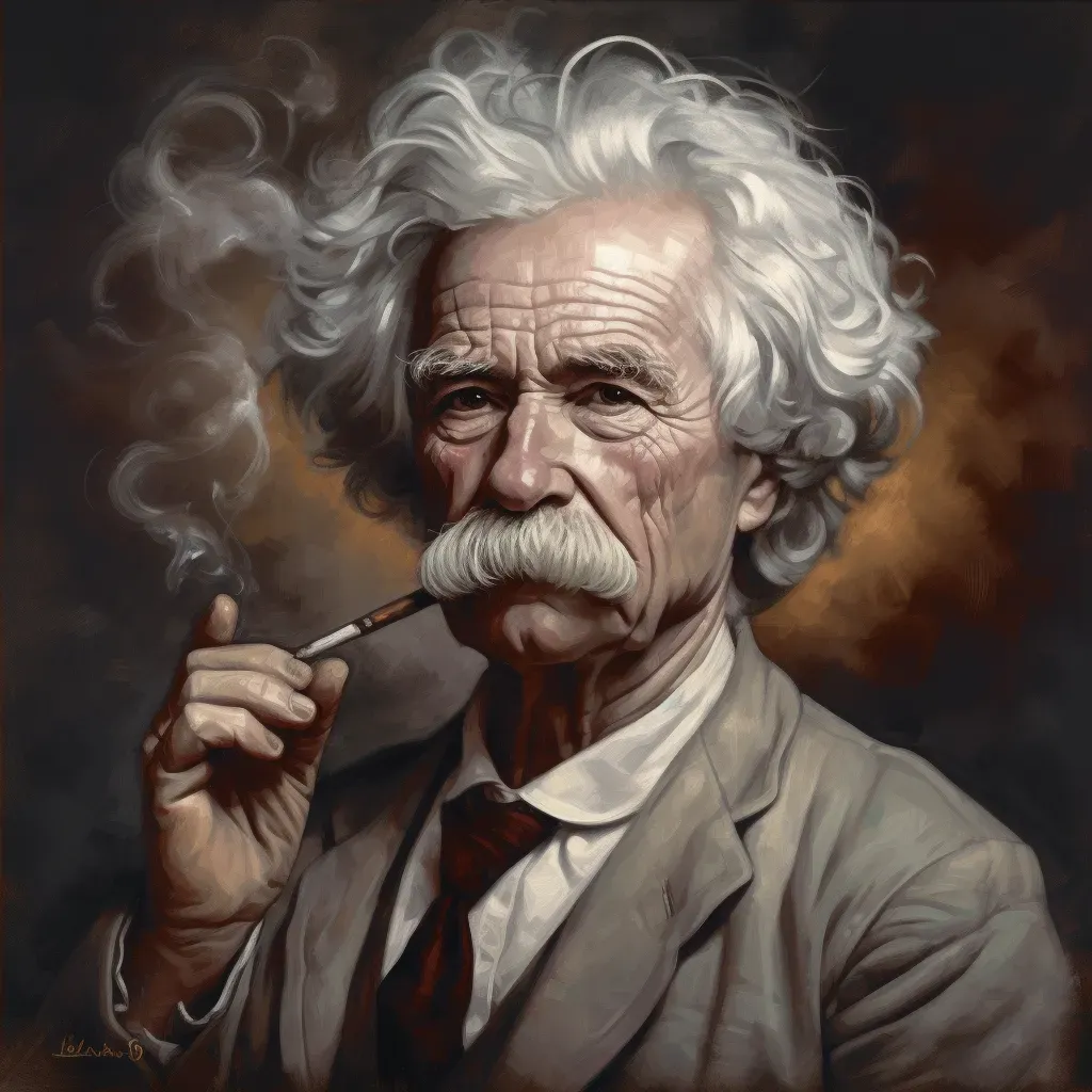 Personality holding pipe with signature white hair and mustache - Image 4