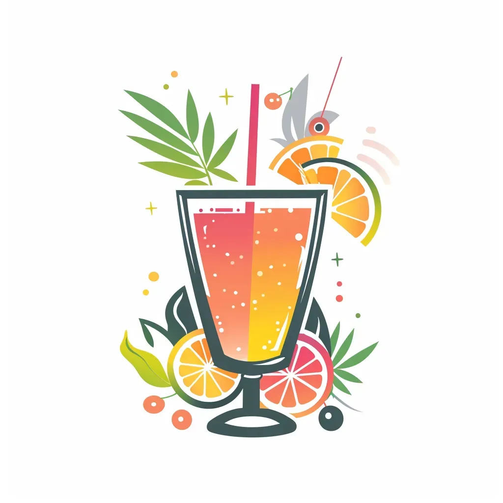 Tropical cocktail bar logo with mixology and fruity drinks - Image 2