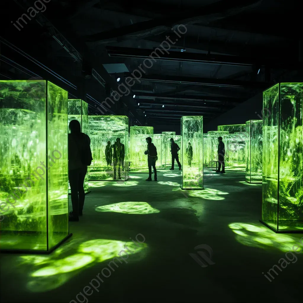 Interactive art installation displaying patterns in bioluminescent algae - Image 2