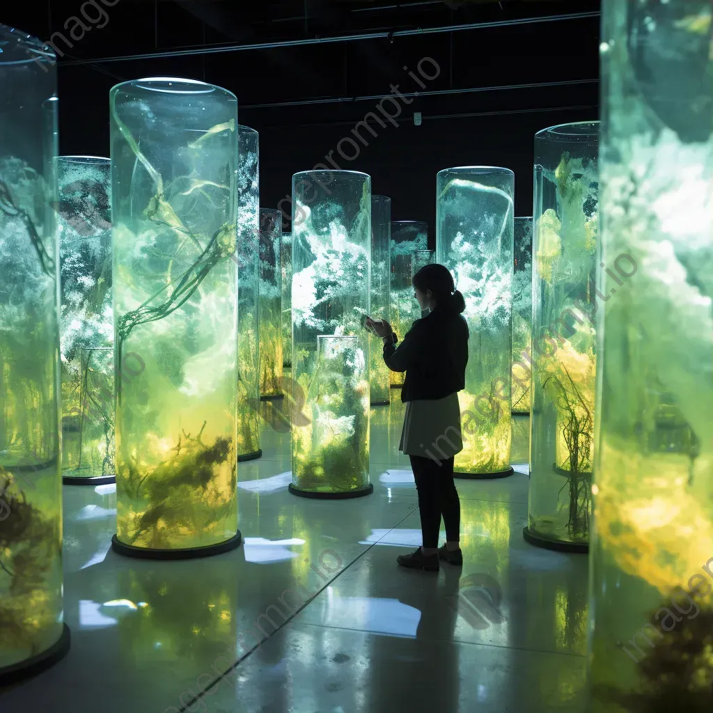 Interactive art installation displaying patterns in bioluminescent algae - Image 3