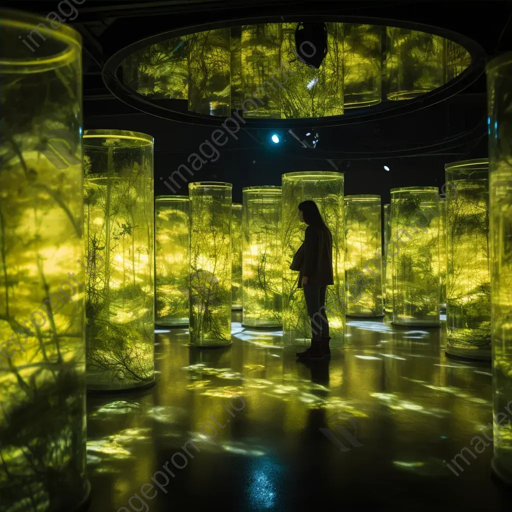 Interactive art installation displaying patterns in bioluminescent algae - Image 4