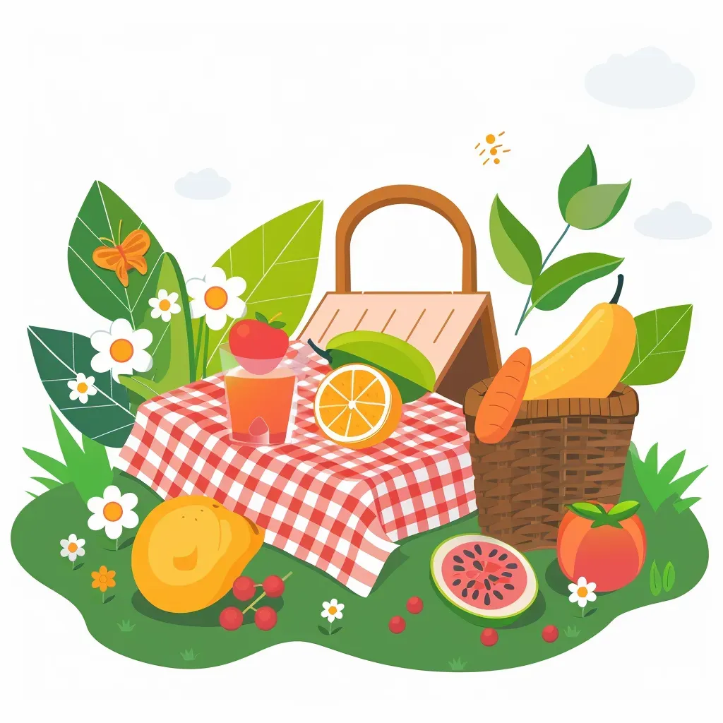 Springtime picnic with fresh fruits logo - Image 3