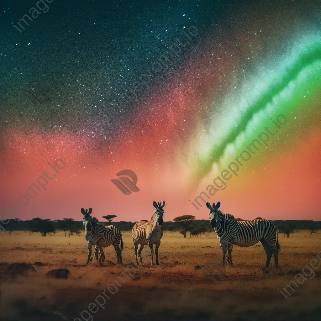 Aurora australis tranquil savanna - Image 2