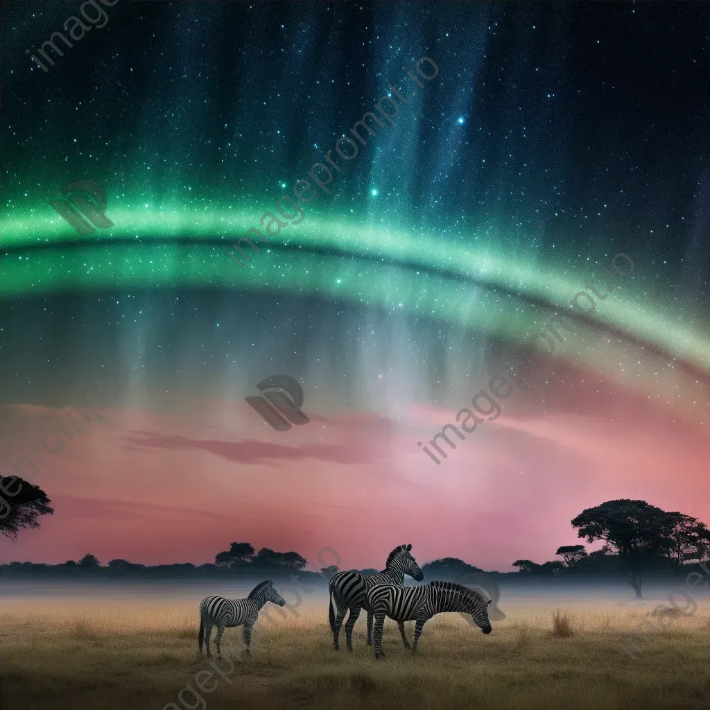 Aurora australis tranquil savanna - Image 4