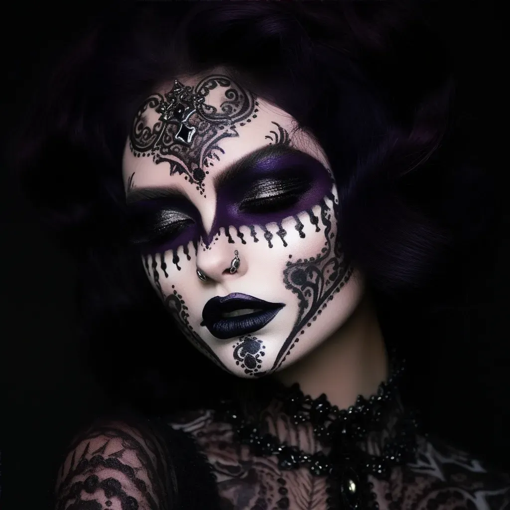 gothic makeup close-up - Image 4