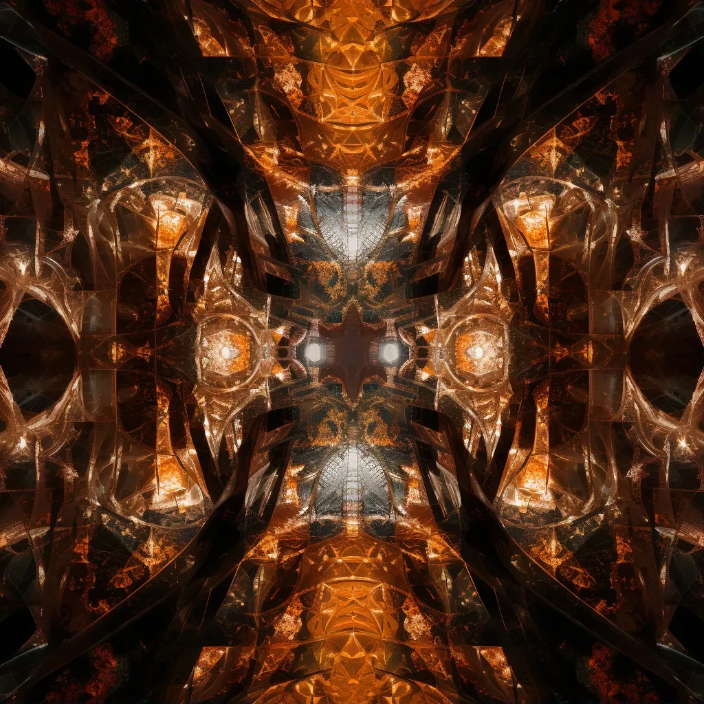 Dazzling array of mirror-like reflections mimicking kaleidoscope patterns - Image 1