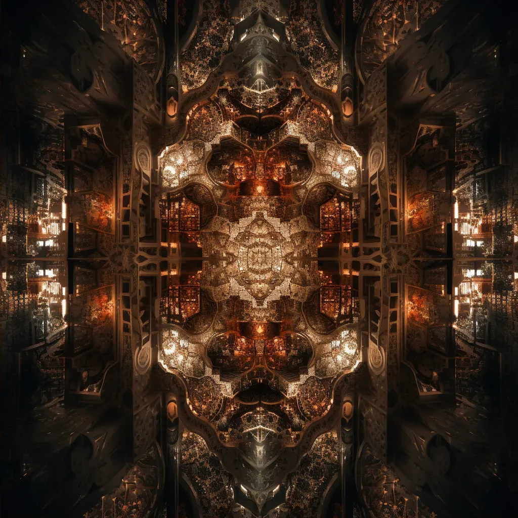 Dazzling array of mirror-like reflections mimicking kaleidoscope patterns - Image 2