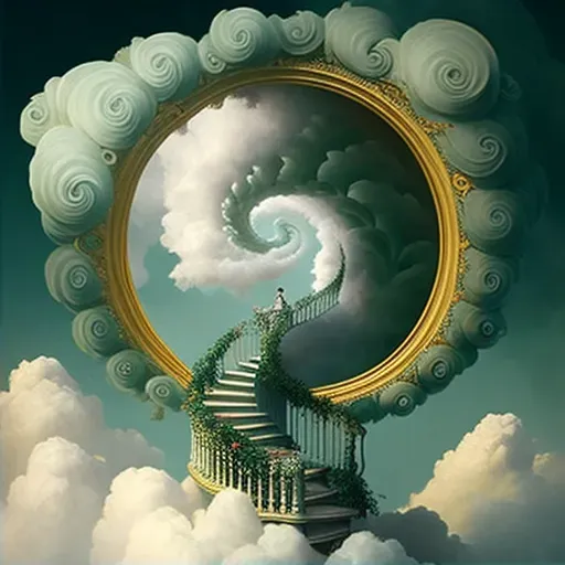 Image of a spiral staircase reaching up into the sky - Image 2