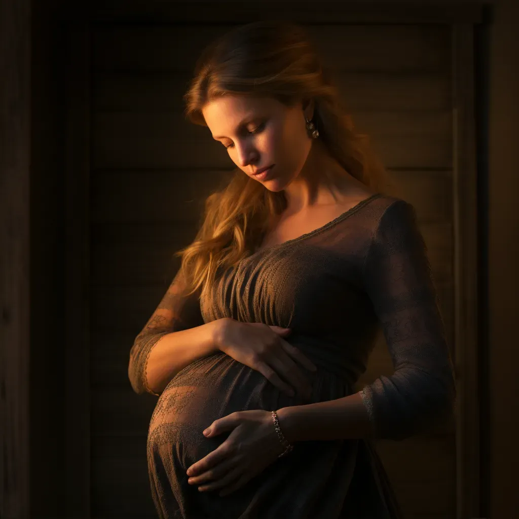 Elegant maternity studio portrait - Image 2