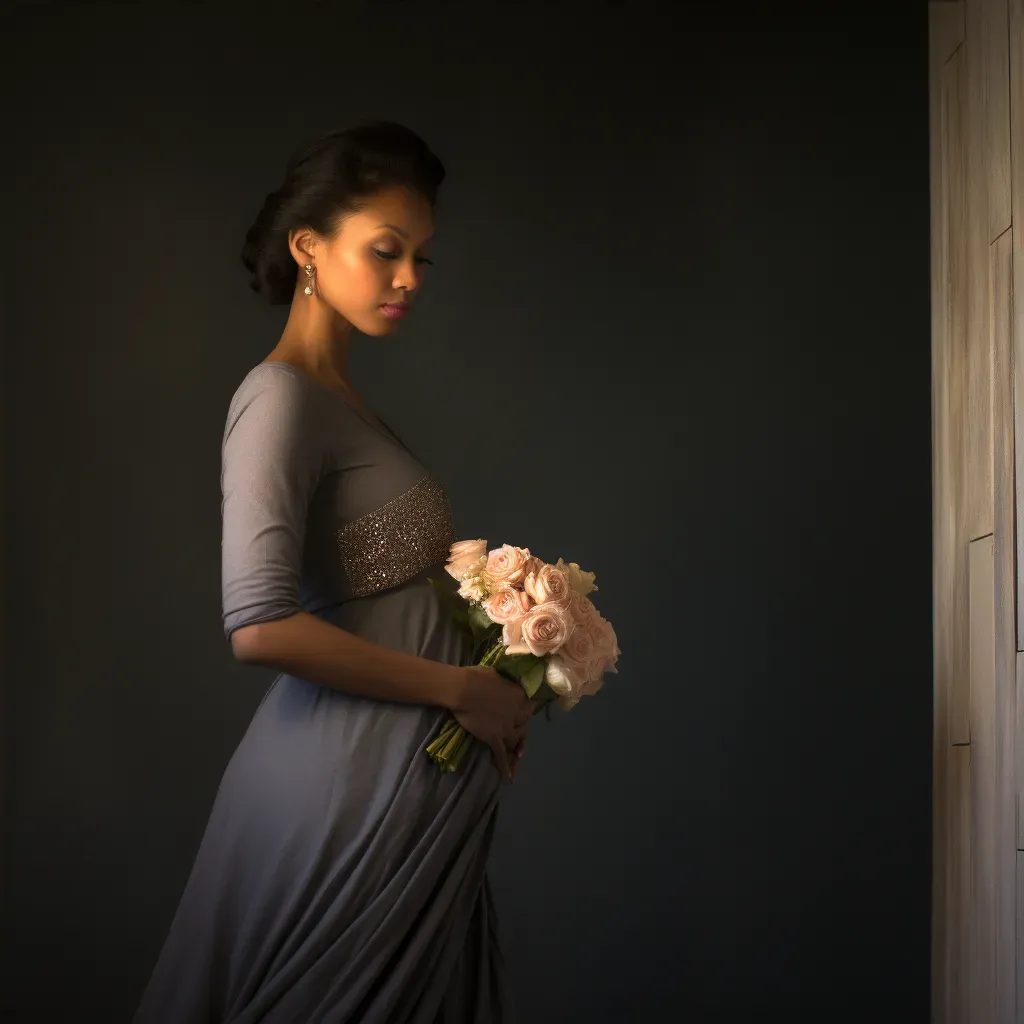 Elegant maternity studio portrait - Image 4