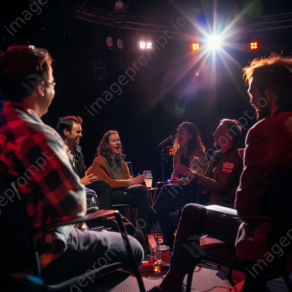 Panelists laughing during an engaging panel discussion on stage - Image 3