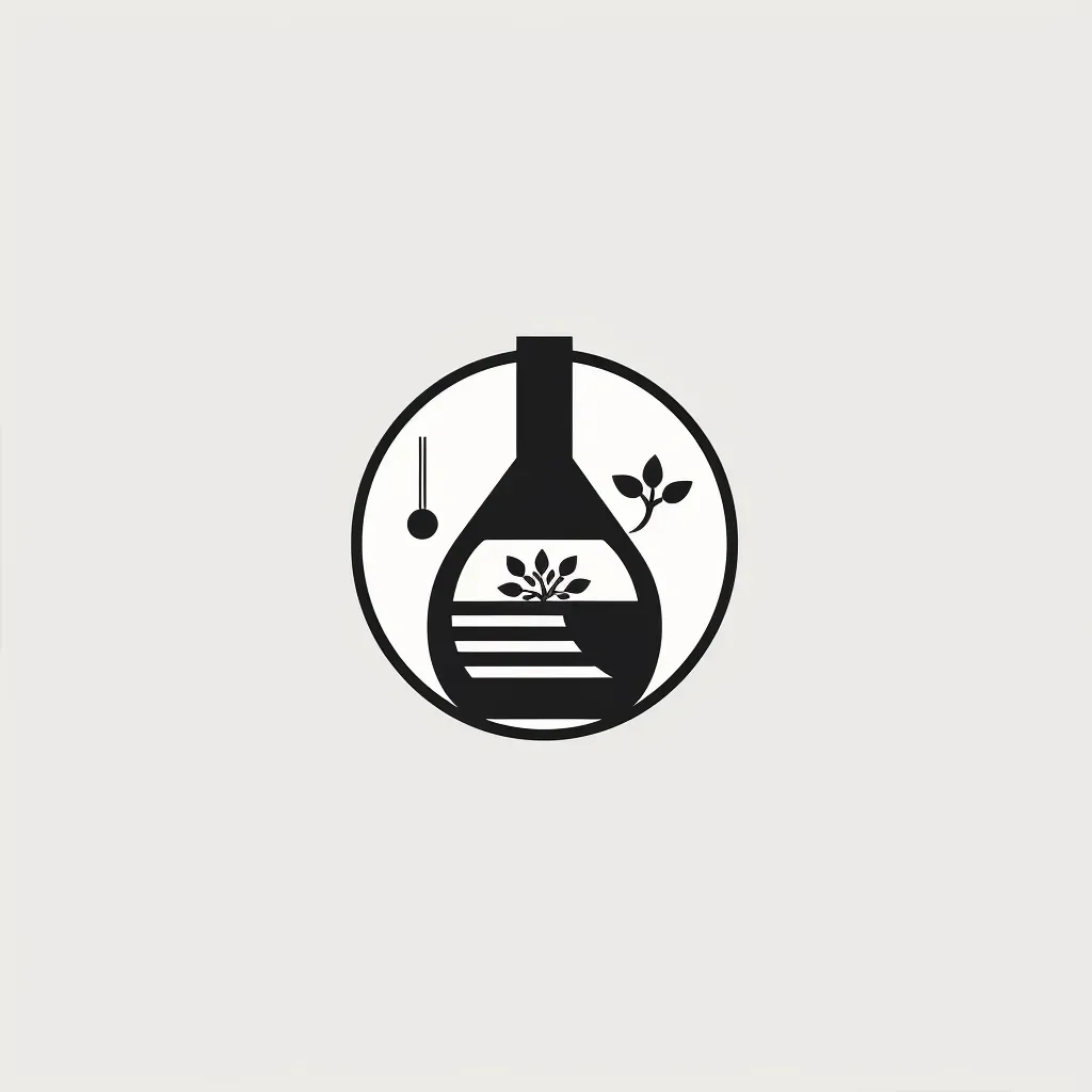 Minimalist sake bottle logo in black and white - Image 2