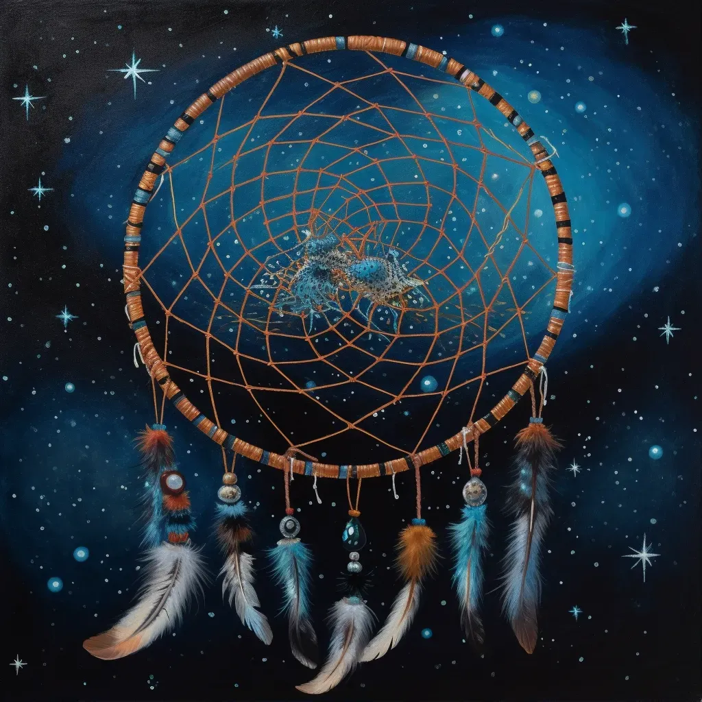 Dreamcatcher in starry night sky for protection - Image 1