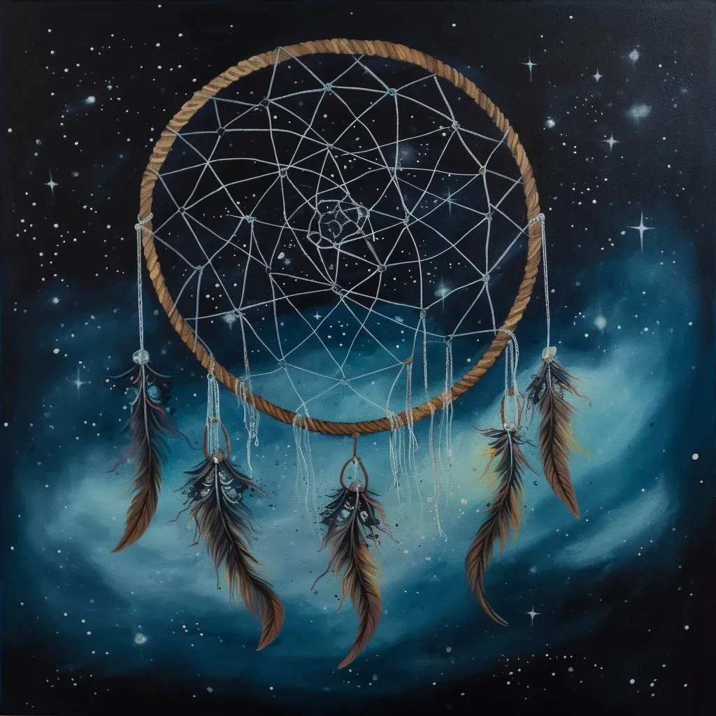 Dreamcatcher in starry night sky for protection - Image 4