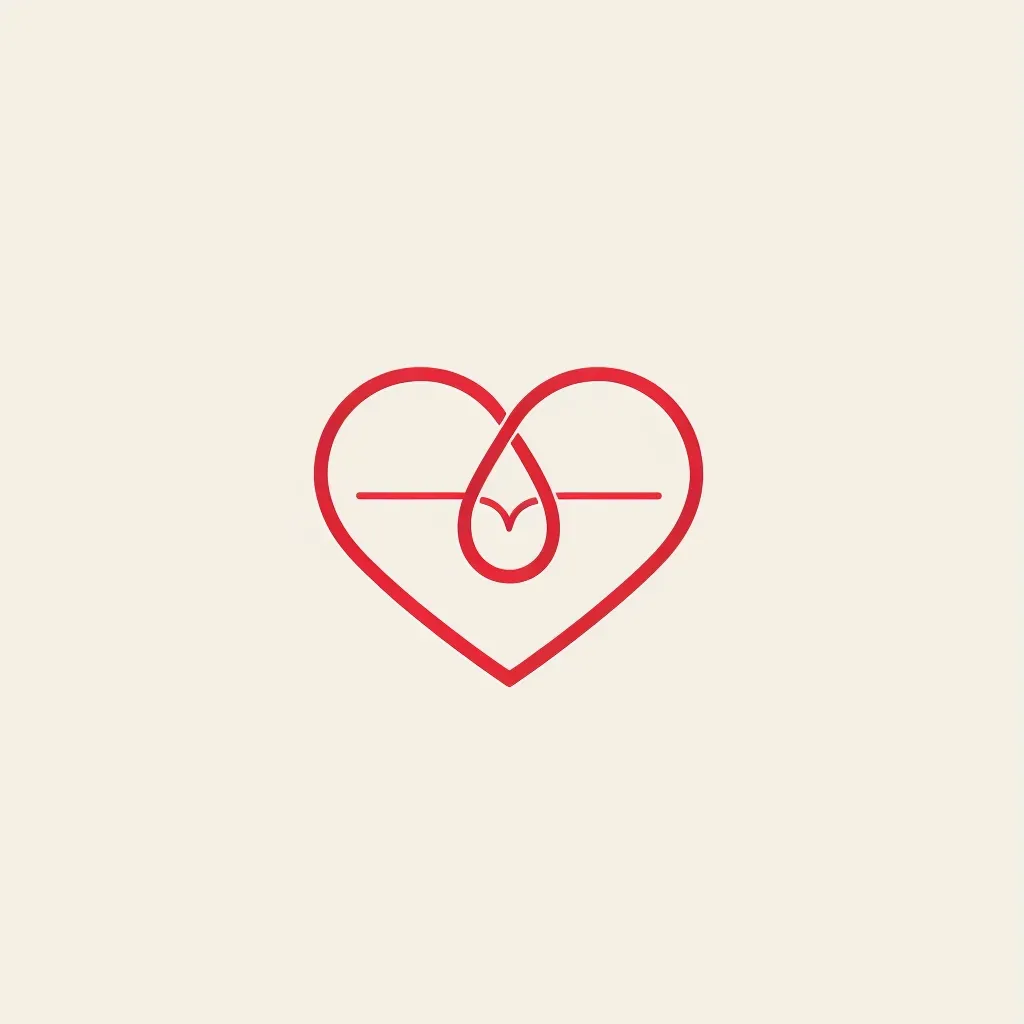 Logo featuring a monoline illustration of an infinity symbol turning into a heartbeat, in red and white. - Image 3