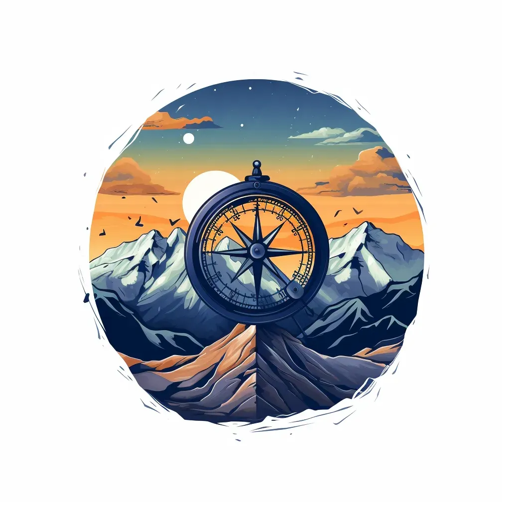 Snowy Escape Travel Agency Logo with Mountain Range