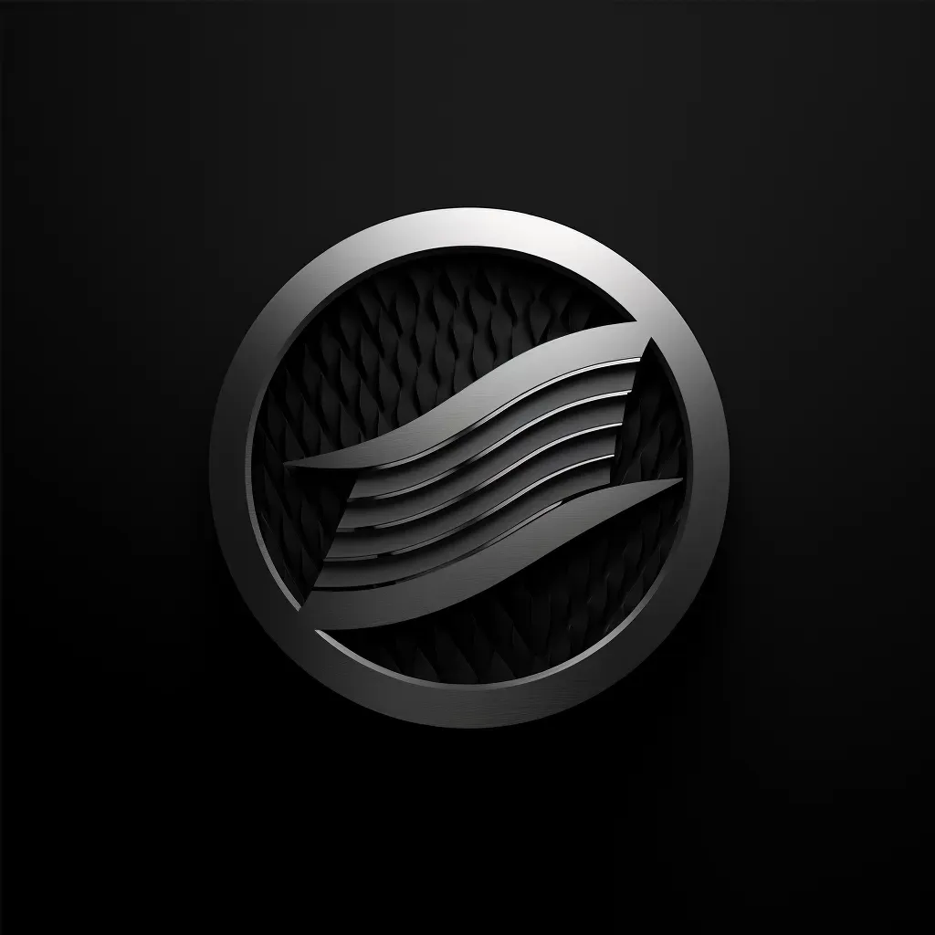 Futuristic and sleek logo design with carbon fiber weave icon in silver and black colors - Image 4