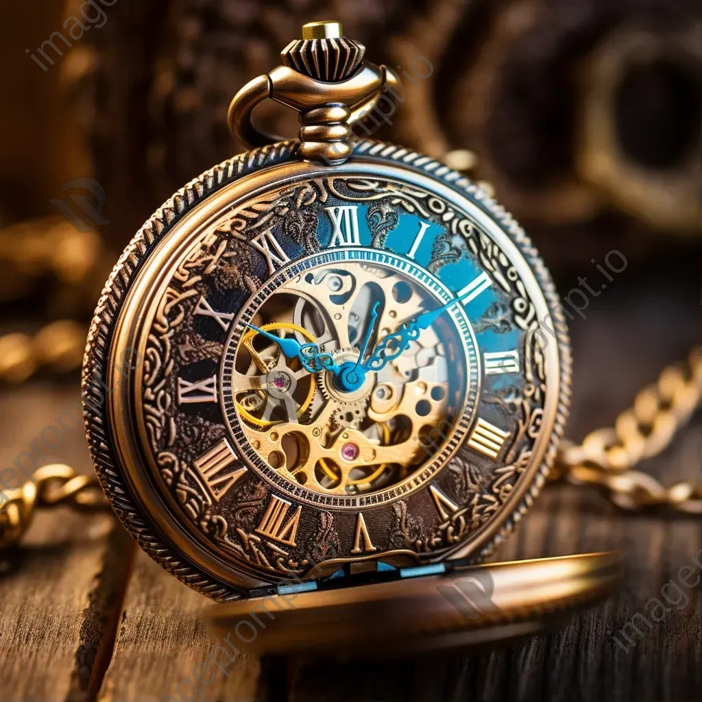 Antique pocket watch with intricate details - Image 1