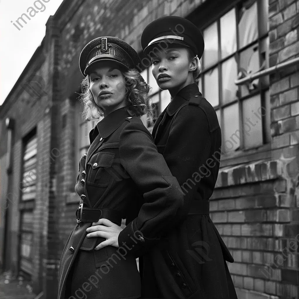 1940s military style fashion utility wear and structured coats - Image 2