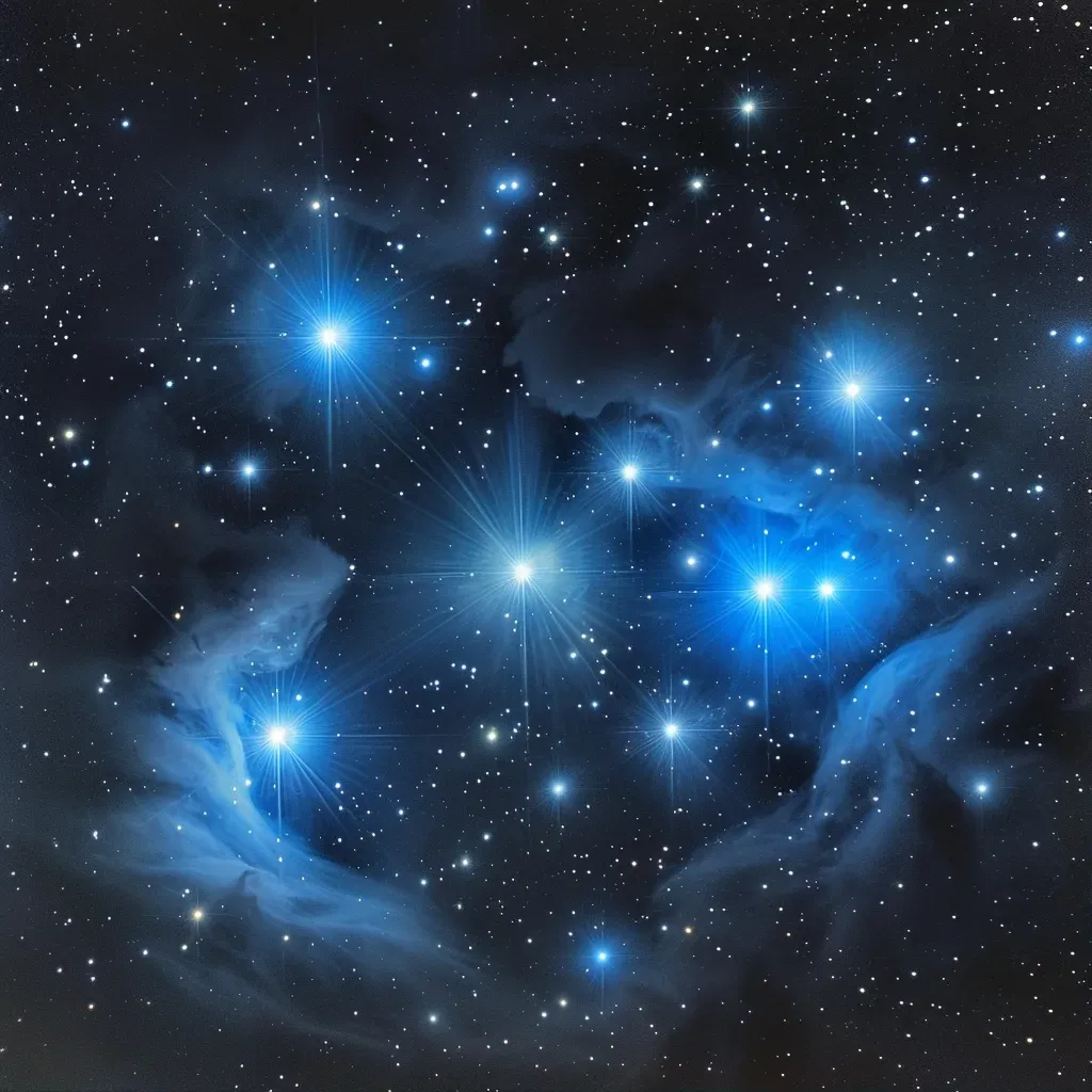 Pleiades star cluster with blue tones, shot on Sony A9 II - Image 1