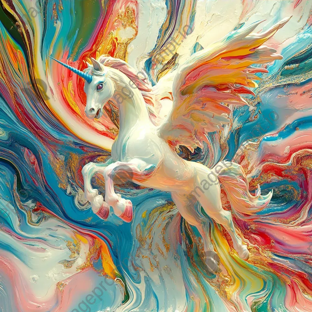 Surreal rendering of a vibrant Pegasus in mid-flight - Image 3