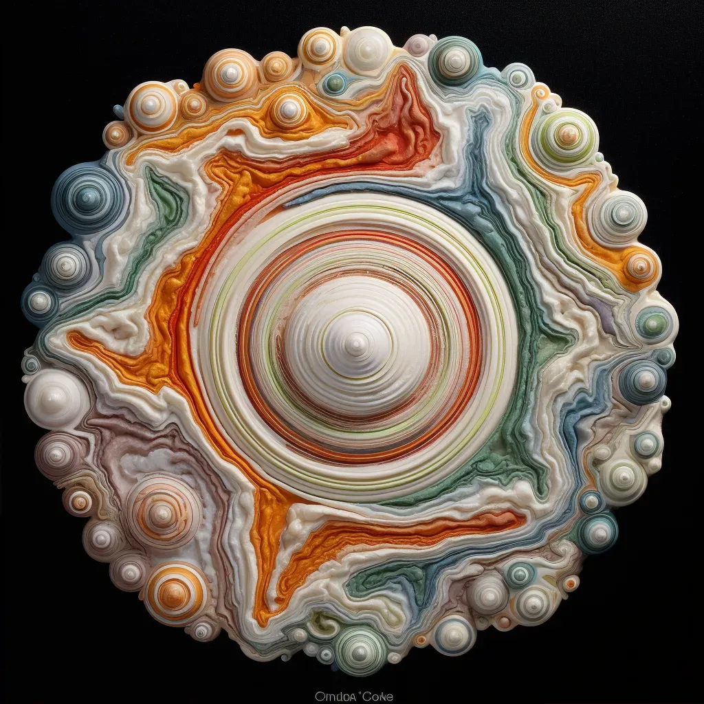 Multicolored marble stone with swirls - Image 2