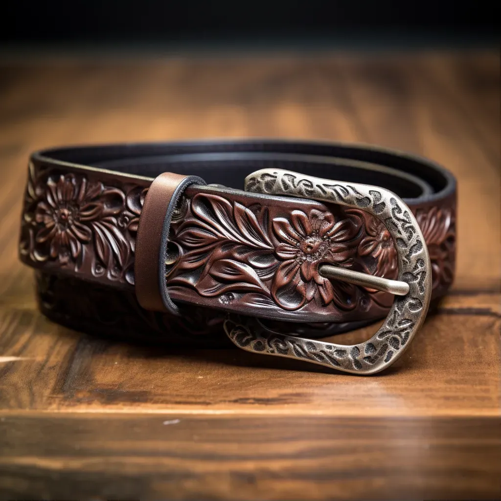 handcrafted leather belt - Image 1