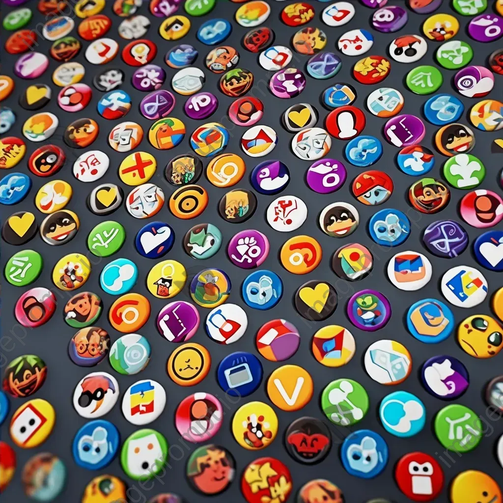 Digital screens with colorful chat icons representing communication - Image 4