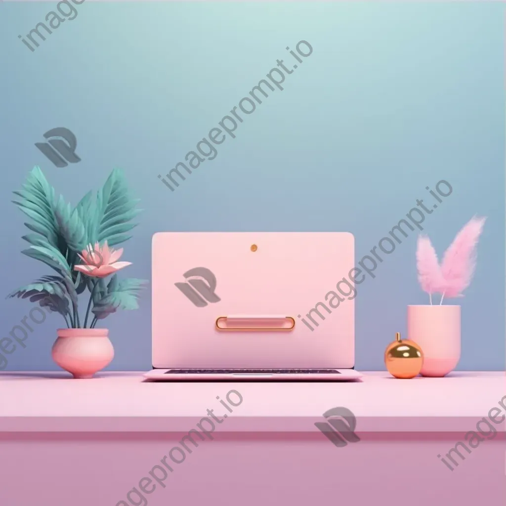 Minimalist login page with soft pastel colors - Image 3