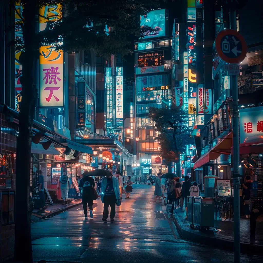 Tokyo cityscape with neon lights in Shibuya district - Image 2