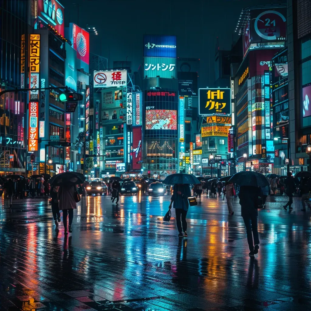 Tokyo cityscape with neon lights in Shibuya district - Image 4